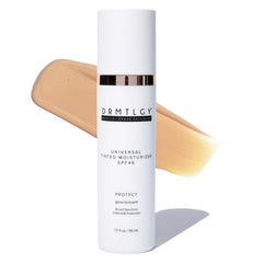 DRMTLGY crema hidratante tintada SPF 46 en botella para hidratación y protección diaria.