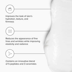 DRMTLGY crema nocturna con péptidos en envase, fórmula no grasa para uso diario