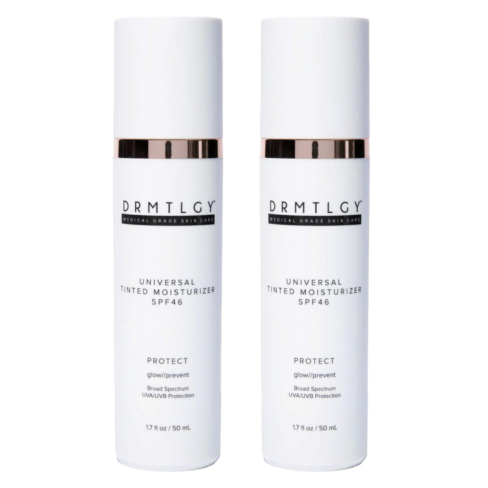 DRMTLGY hidratante-tinte SPF 46 en envase, protección diaria y color ligero