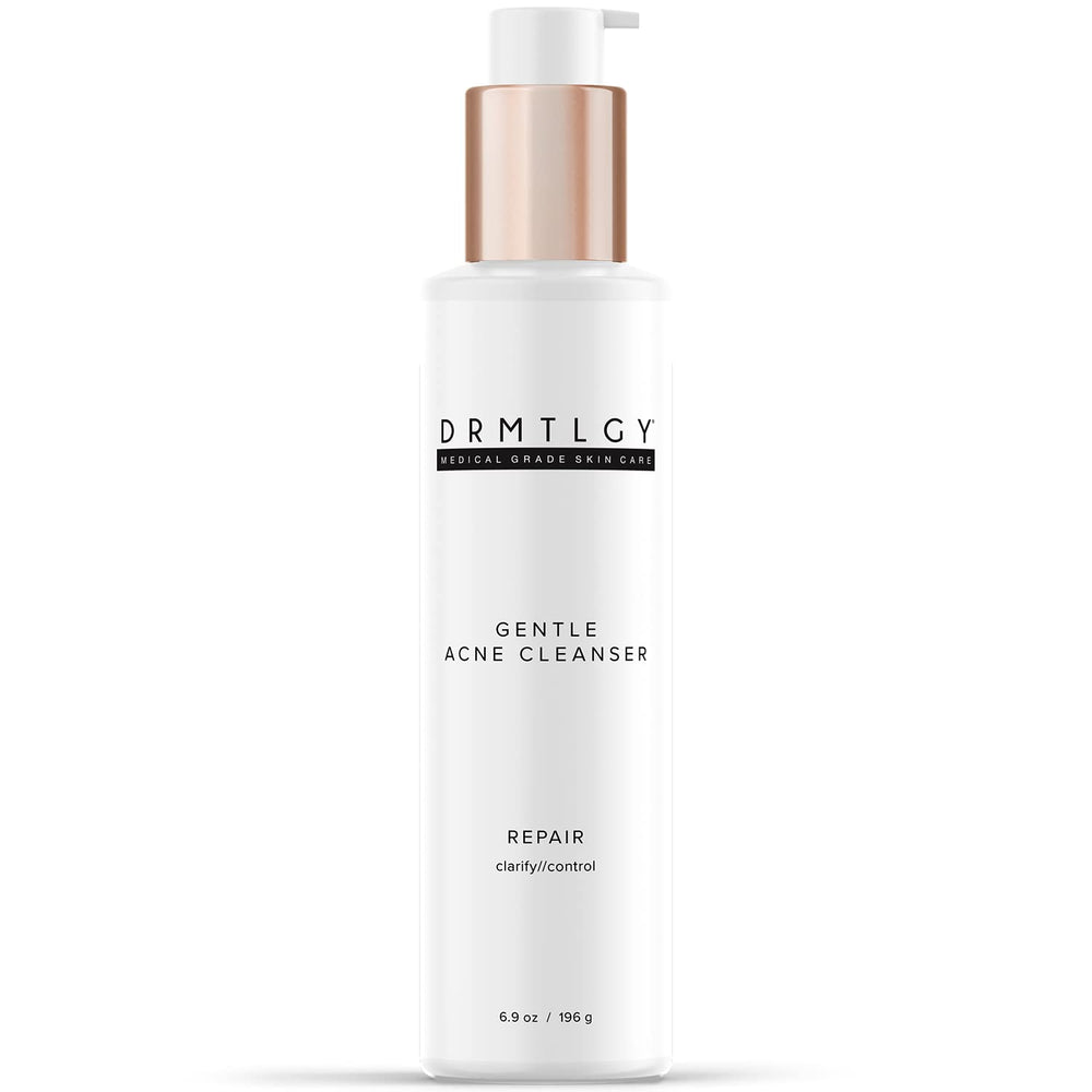 DRMTLGY Nettoyant anti-acné, bouteille pompe sans huile, pratique.