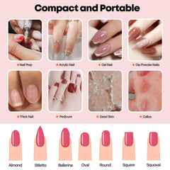 Set de brocas Droyek para uñas, variedad para detallar, limar y remover.