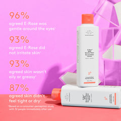 Drunk Elephant E-Rase Milki Micellar Water: aplicación con algodón en rostro, ojos y labios
