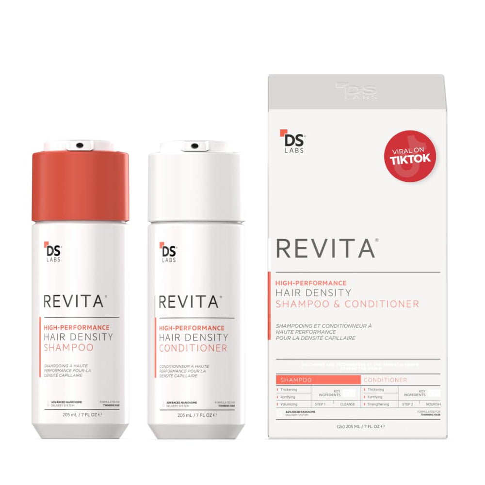DS Labs Revita champú en botella muestra limpieza suave para el cuero cabelludo