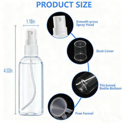 DTDNZKN botella spray 30 ml transparente para uso diario y humectación