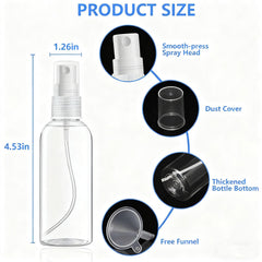 DTDNZKN: botellas spray 50 ml transparentes listos para bolso y viaje