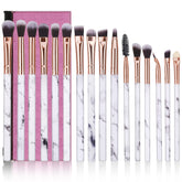 Conjunto DUAIU de 16 brochas para ojos, acabado suave y preciso.