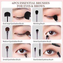 DUcare brocha difuminado para ojos, crea transiciones suaves y definidas.