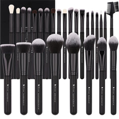 DUcare conjunto de brochas profesional en estuche negro, diseño elegante para un maquillaje completo
