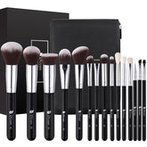 DUcare pinceles de maquillaje: conjunto de 15 piezas con bolsa para viaje