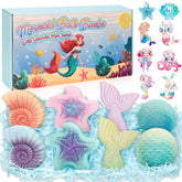 Duchong bombas de baño 8-pack con sirenas y juguetes dentro para niñas.