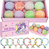 Duchong bombas de baño unicornio en pack de 8, regalo perfecto para niñas.
