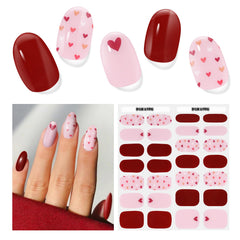DUKASOU tiras de uñas gel semicurado: paquete de 28 piezas para todas las tallas.