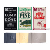 Savon Duke Cannon Big Brick au charbon, bloc solide pour une douche tonifiante.