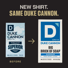 Duke Cannon barra-jabon-espuma-generosa ofrece experiencia suave para piel normal a seca.