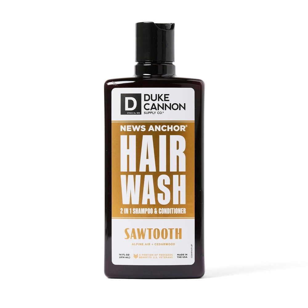 Duke Cannon News Anchor 2-en-1 Sawtooth: botella, cabello suave y manejable