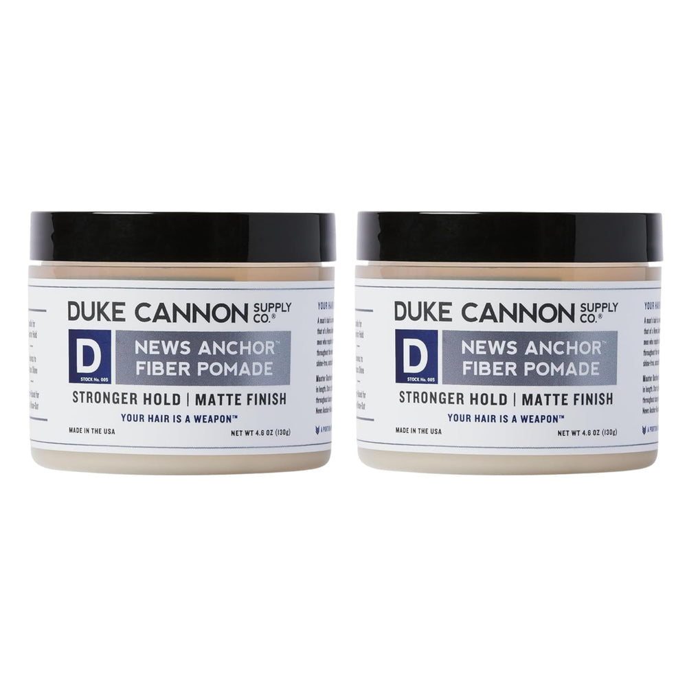 Duke Cannon News Anchor Pomada de Fibra 2-Pack: empaque compacto y práctico
