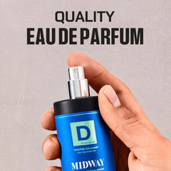 Cap and bottle of Midway emphasize rugged, timeless design and quality