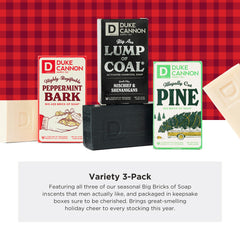 Savon Duke Cannon pin-neige, parfum forestier frais pour l’extérieur.