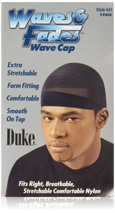 Duke Gorra para ondas negra: ajuste cómodo para dormir y peinar las ondas.