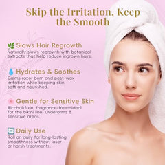 Application rapide Dumie roll-on, texture légère pour la peau.
