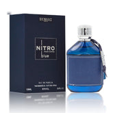 Dumont Nitro Blue: la botella azul inspira enfoque y confianza en la oficina.