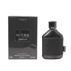 Dumont Nitro Platinum: botella metalizada, ideal para eventos formales y presencia duradera.