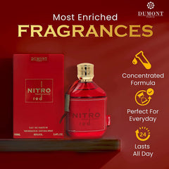 Dumont NITRO RED, detalle de tapa, diseño para hombres.