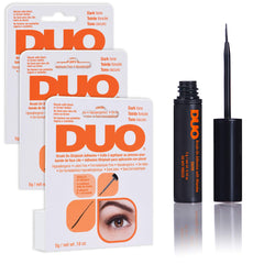 DUO adhesivo para pestañas con cepillo, tono oscuro, fijación rápida.
