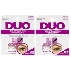 DUO Quick-Set pegamento oscuro para pestañas, fijación duradera para un look intenso.