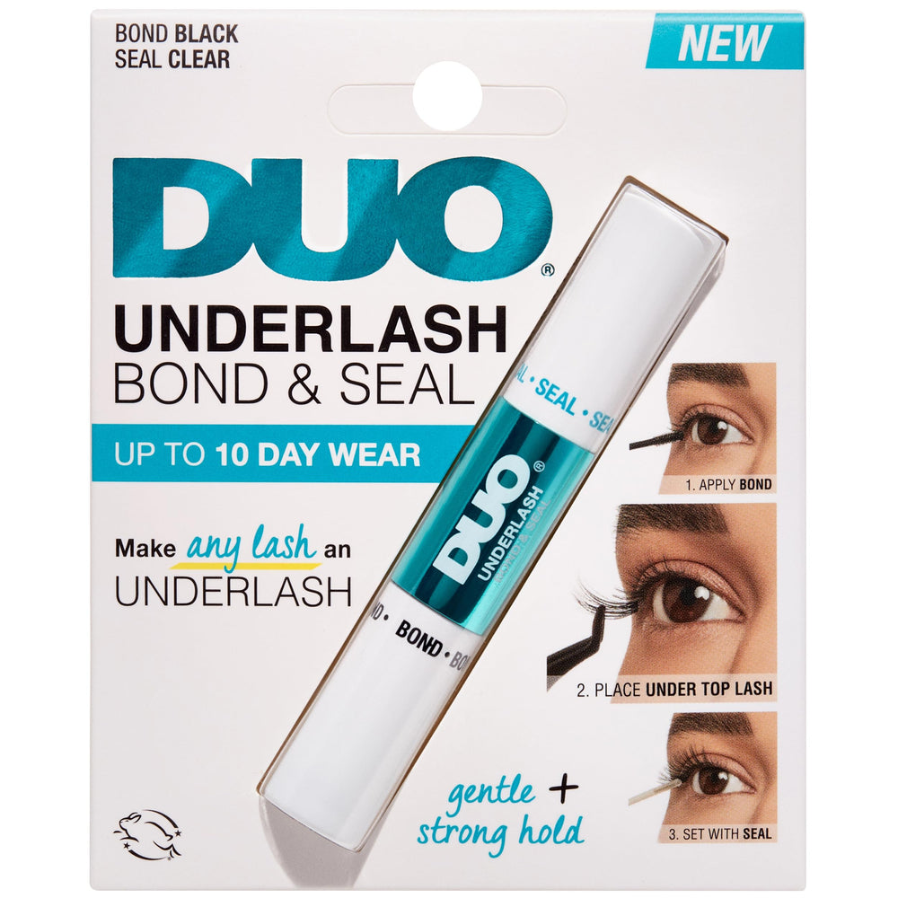 DUO Underlash Bond and Seal con diseño doble y micro-spoolie para aplicación precisa.