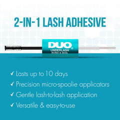 DUO Underlash Bond and Seal micro-spoolie para aplicar en la línea de pestañas.