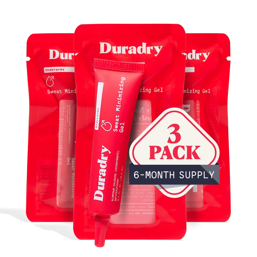 Duradry gel antiperspirante frente: control del sudor eficaz.