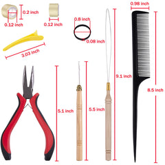 Duufin pinza-extensiones cuentas micro: manejo preciso para colocar anillos.