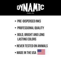 Dynamic Color Co tinta negra para tatuaje, resistencia al desvanecimiento para arte duradero.