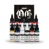 Dynamic Color Co: tintas para tatuaje, set de 12 botellas para delineado.