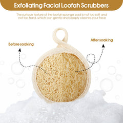 DYS Farm Loofah Pad en la ducha para exfoliar durante la higiene diaria.