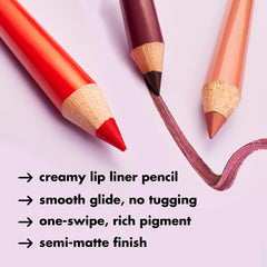 e.l.f. delineador de labios tono ciruela, pigmentación intensa para color duradero.