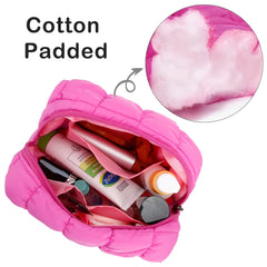 Maquillaje compacto rosa E-Tree, tamaño reducido para uso diario.