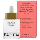 EADEM Milk Marvel Serum: botella elegante para reducir manchas y tono desigual.
