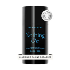 Cada & Every desodorante al aluminio libre, empaque 2,5oz, protección diaria para piel sensible.