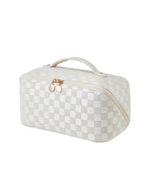 EACHY bolsa de maquillaje de viaje, vista frontal, ideal para organización y acceso rápido.
