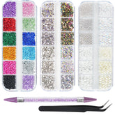 earlmoni conjunto de piedras para arte de uñas que brillan y permiten diseños detallados.