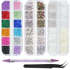 earlmoni conjunto de piedras para arte de uñas que brillan y permiten diseños detallados.