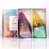 Earth & Home Rock Soap con aroma sándalo y jazmín, diseño elegante para baño.