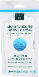 Guantes Earth Therapeutics blancos para manos suaves y humectadas.