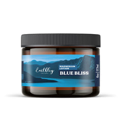 Earthley Wellness loción de magnesio con albaricoque y lavanda para uso nocturno suave.