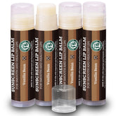 Earth's Daughter bálsamo labial SPF 15 conjunto de 4, protección diaria para labios