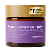 Easment Flare Defense Balm jar closeup showing soothing texture.