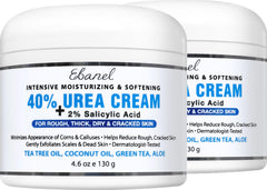 Ebanel Crema Urea 40% para pies y talones, restaurando suavidad.