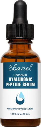 Ebanel Sérum en botella con gotero, hidrata profundamente el rostro.